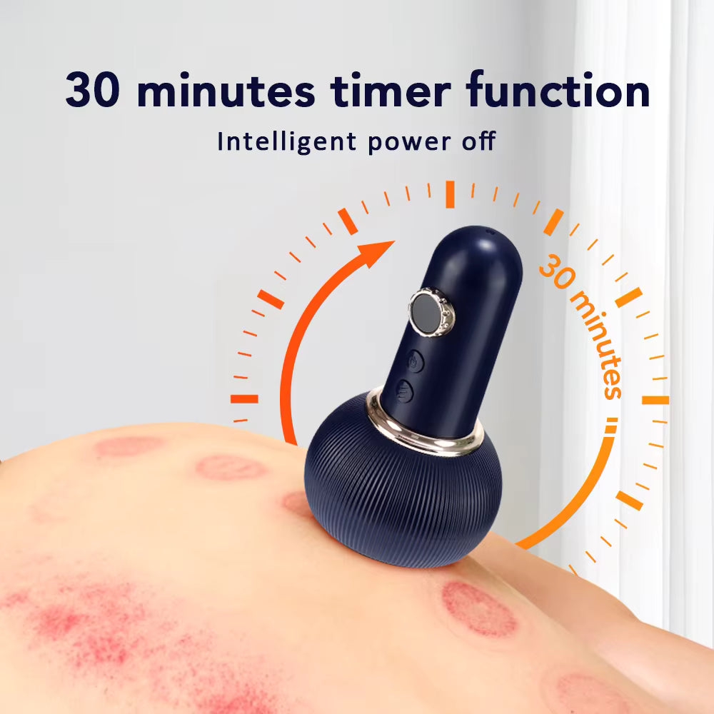 Electric Cupping & Guasha Massage Device with 9-Level Suction and Heat Therapy
